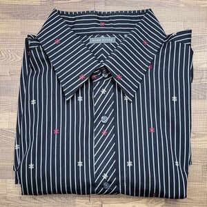 Pure Stuff Black Striped Button-down Shirt Size XL